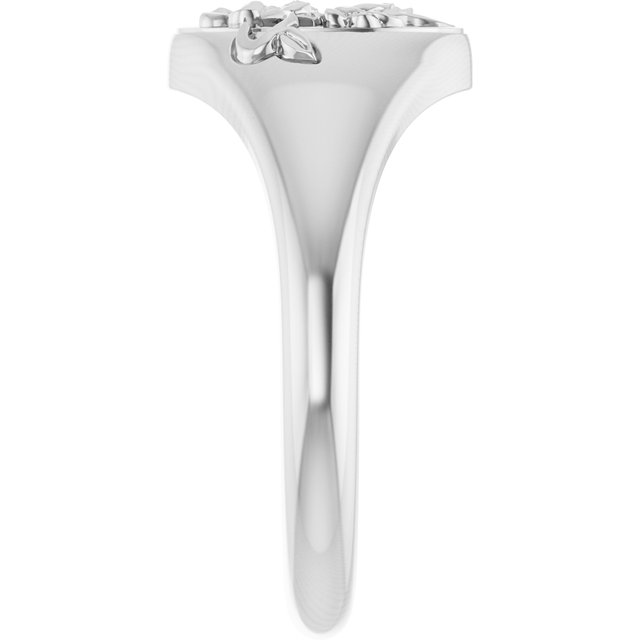 Oval signetring i 10 kt gult gull, 10,1 mm fra Smykke24