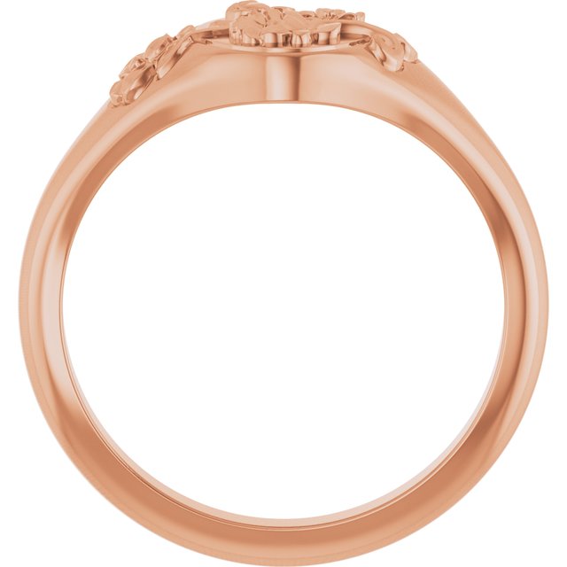Oval signetring i 10 kt gult gull, 10,1 mm fra Smykke24