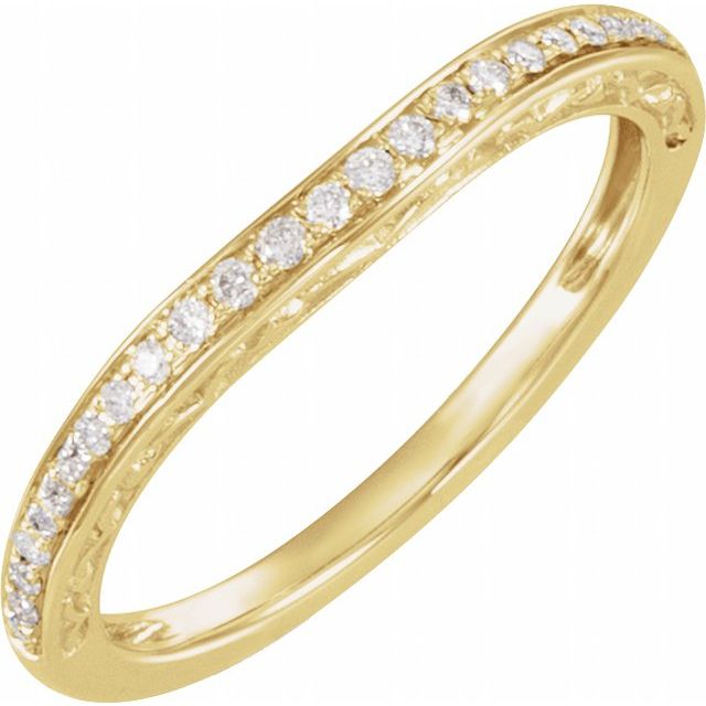 Diamantring i gull eller platina – modell 653074 – 14 kt gult gull – Naturlige diamanter – Rund · 0,167 ct totalt · 26 steiner