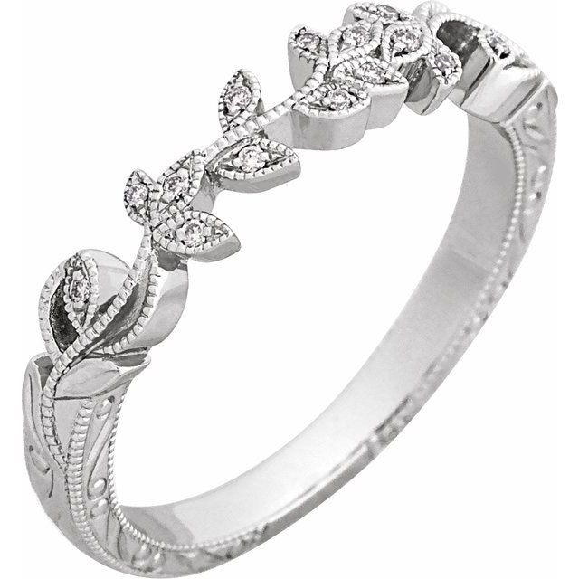 Diamantring i gull eller platina – modell 653129 – platina – Naturlige diamanter – Rund 1 mm · 0,07 ct totalt