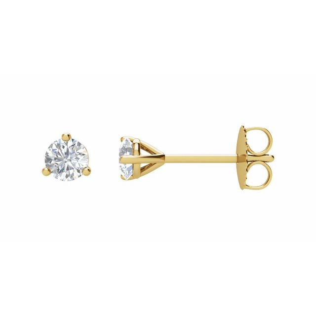 Diamantøredobber i 14 kt gult gull, 0,25 ct totalt, rund sten 3,2 mm (par) fra Smykke24