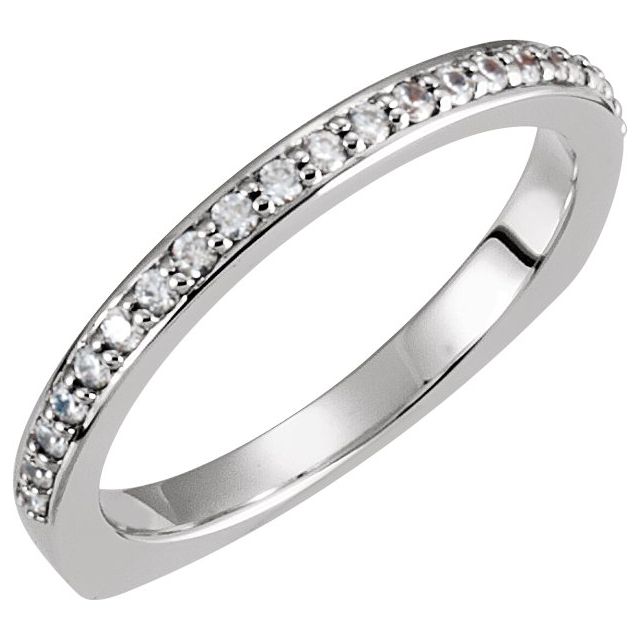 Diamantring i gull eller platina – modell 121681 – 14 kt hvitt gull – Naturlige diamanter – Rund 1,3 mm · 0,2 ct totalt · 21 steiner