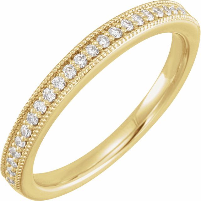 Diamantring i 14 kt gull – modell 688815 – 14 kt gult gull – Naturlige diamanter – Rund 1,2 mm · 0,2 ct totalt · 24 steiner
