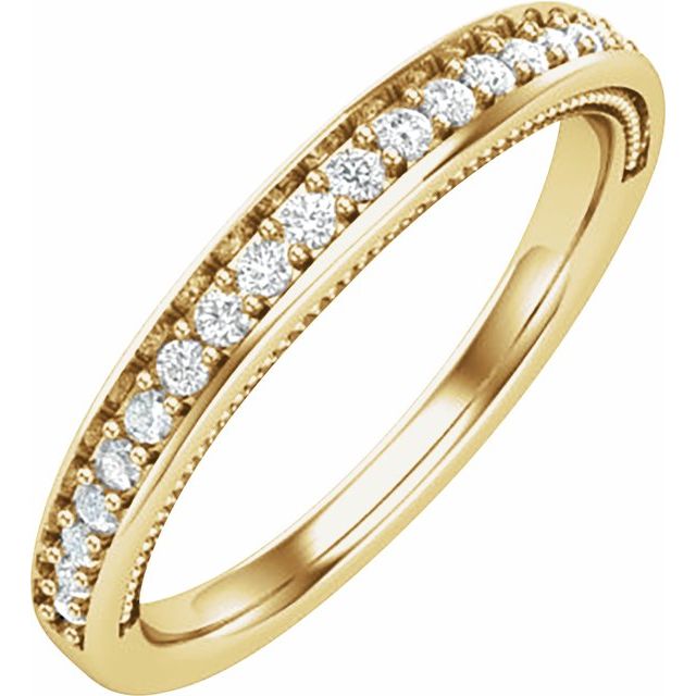 Diamantring i 14 kt gull – modell 688907 – 14 kt gult gull – Naturlige diamanter – Rund · 0,2 ct totalt · 22 steiner