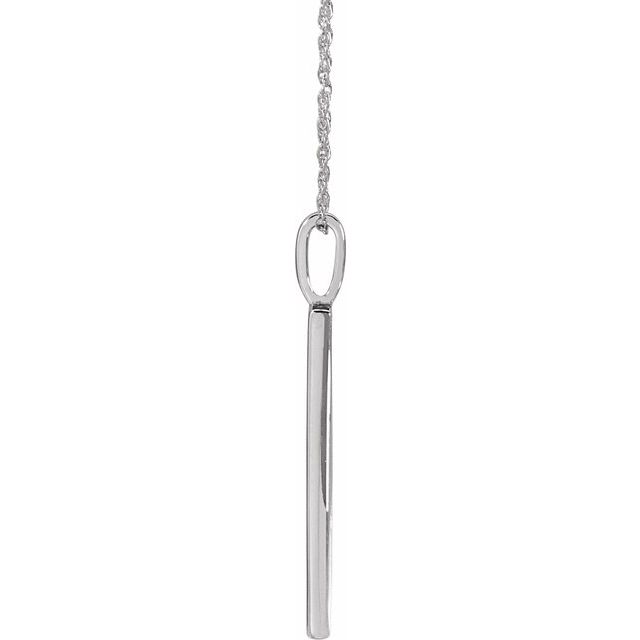«Love»-halskjede i 14 kt hvitt gull med diamant, 0,02 ct totalt, 45,7 cm fra Smykke24