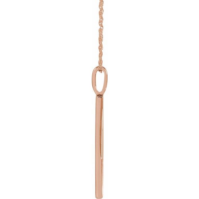 «Love»-halskjede i 14 kt roségull med diamant, 0,02 ct totalt, 45,7 cm fra Smykke24