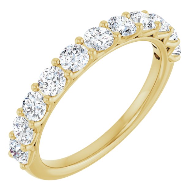 Diamantring i 14 kt gull – modell 689159 – 14 kt gult gull – Laboratoriedyrkede diamanter – Rund 3 mm · 1,125 ct totalt · 11 steiner