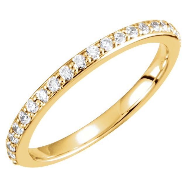 Diamantring i gull eller platina – modell 121888 – 14 kt gult gull – Naturlige diamanter – Rund 1,5 mm · 0,333 ct totalt · 24 steiner