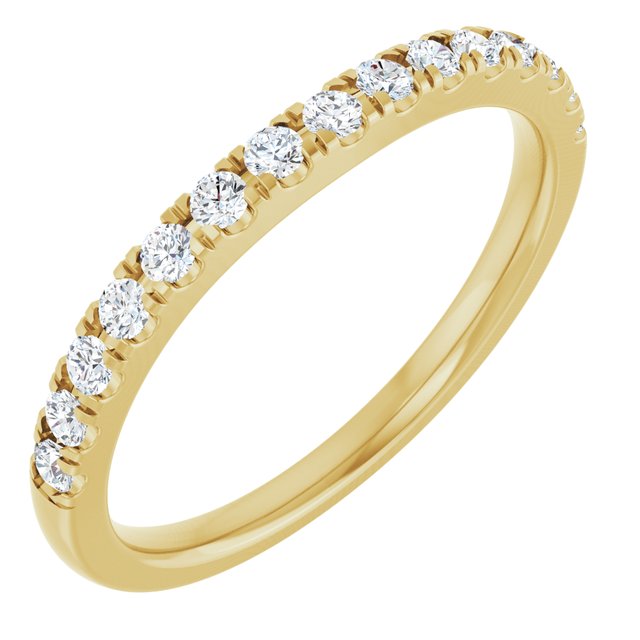 Diamantring i 14 kt gull – modell 689160 – 14 kt gult gull – Laboratoriedyrkede diamanter – Rund 1,6 mm · 0,25 ct totalt · 15 steiner