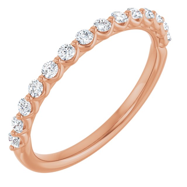 Diamantring i 14 kt gull – modell 689168 – 14 kt roségull – Laboratoriedyrkede diamanter – Rund 1,7 mm · 0,25 ct totalt · 14 steiner