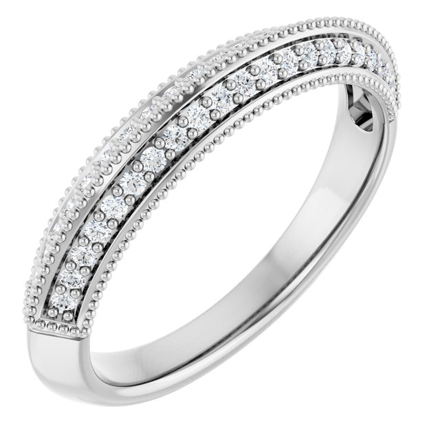 Diamantring i 14 kt gull – modell 689173 – 14 kt hvitt gull – Laboratoriedyrkede diamanter – Rund 1,1 mm · 0,25 ct totalt · 40 steiner