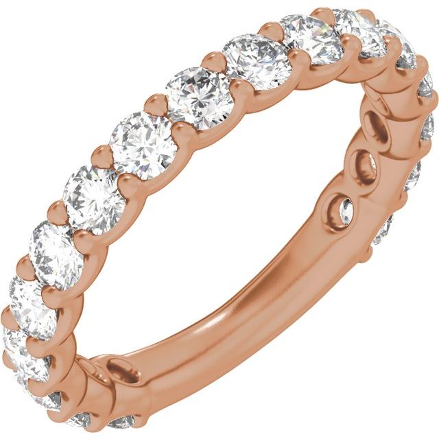 Diamantring i gull eller platina – modell 689432 – 14 kt roségull – Laboratoriedyrkede diamanter – Rund 2,9 mm · 1,75 ct totalt · 17 steiner