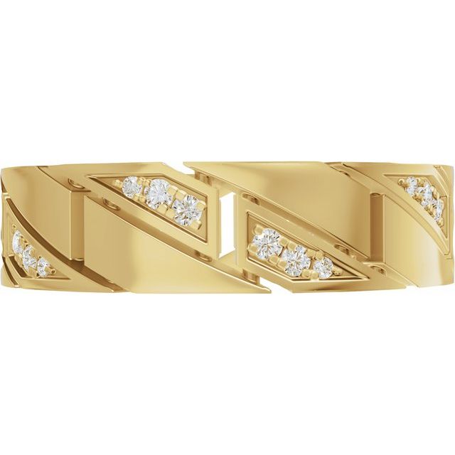 Alliansering i 14 kt gult gull med laboratoriedyrket diamant, 0,25 ct totalt fra Smykke24