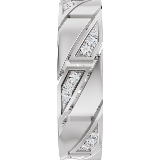 Alliansering i 14 kt hvitt gull med laboratoriedyrket diamant, 0,25 ct totalt fra Smykke24