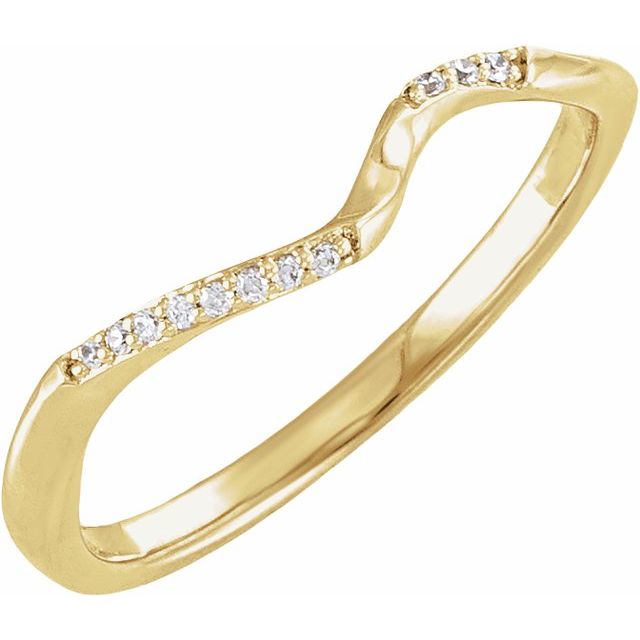 Smal diamantring i 14 kt gull – 14 kt gult gull – Laboratoriedyrkede diamanter – Rund 0,9 mm · 11 steiner