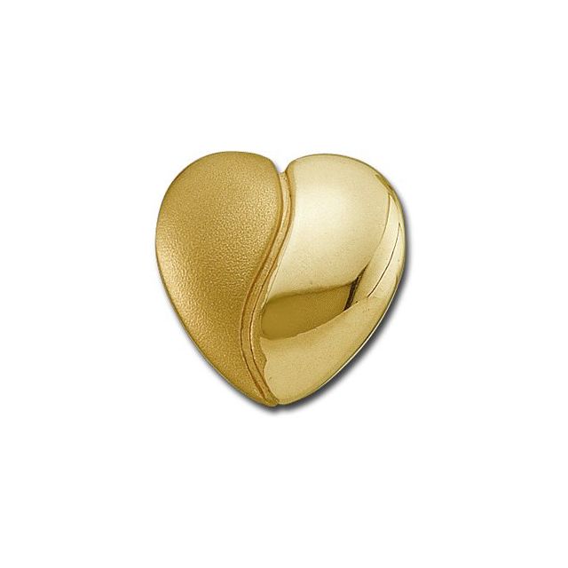 Hjerteanheng i 14 kt gult gull, 13 × 13 mm fra Smykke24