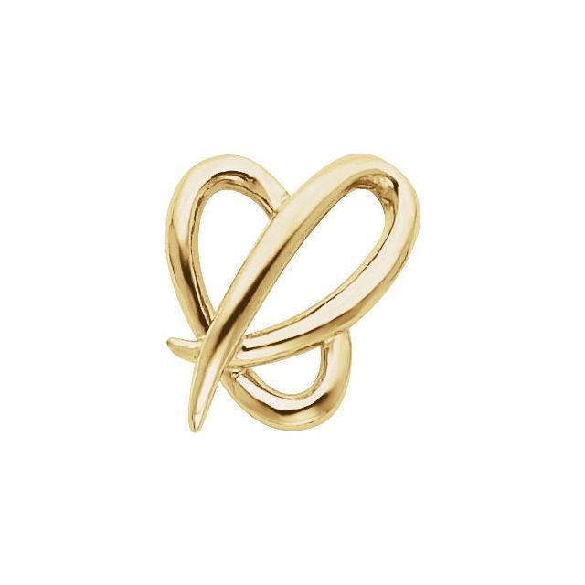 Hjerteanheng i 14 kt gult gull, 26 × 22 mm fra Smykke24