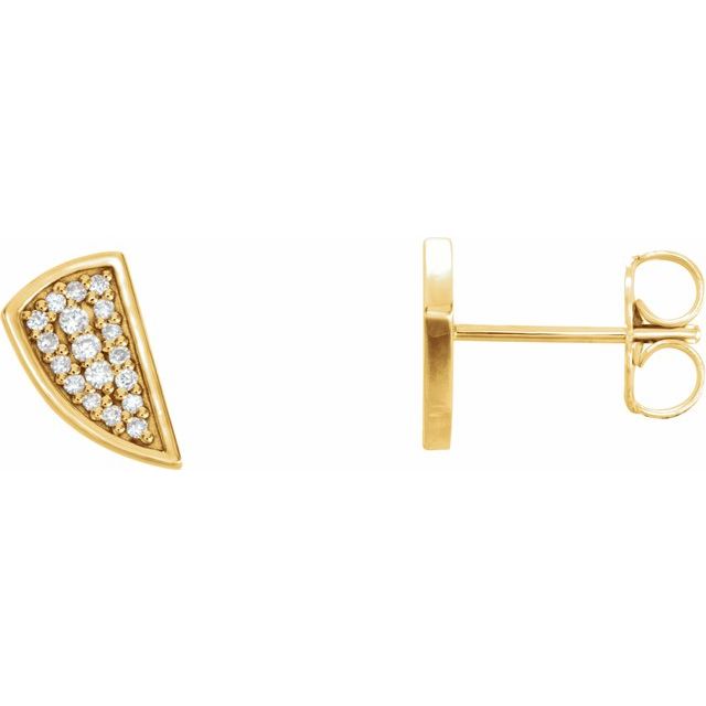 Diamantøredobber i 14 kt gult gull, 0,10 ct totalt, rund sten (par) fra Smykke24