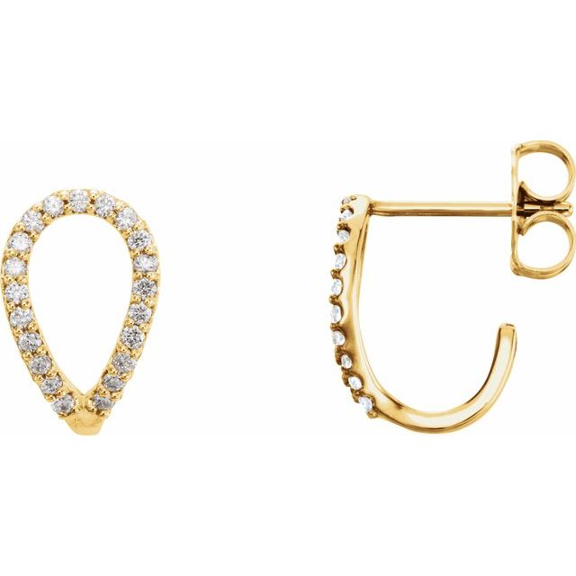 Diamantcreoler i 14 kt gult gull, 0,20 ct totalt, rund sten 1 mm (par) fra Smykke24