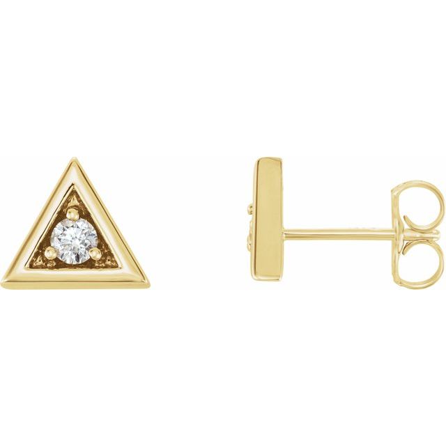 Diamantøredobber i 14 kt gult gull, 0,125 ct totalt, rund sten 2,5 mm (par) fra Smykke24