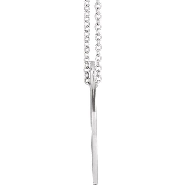«Faith, Hope, Love»-halskjede i 14 kt hvitt gull, 40,6–45,7 cm fra Smykke24