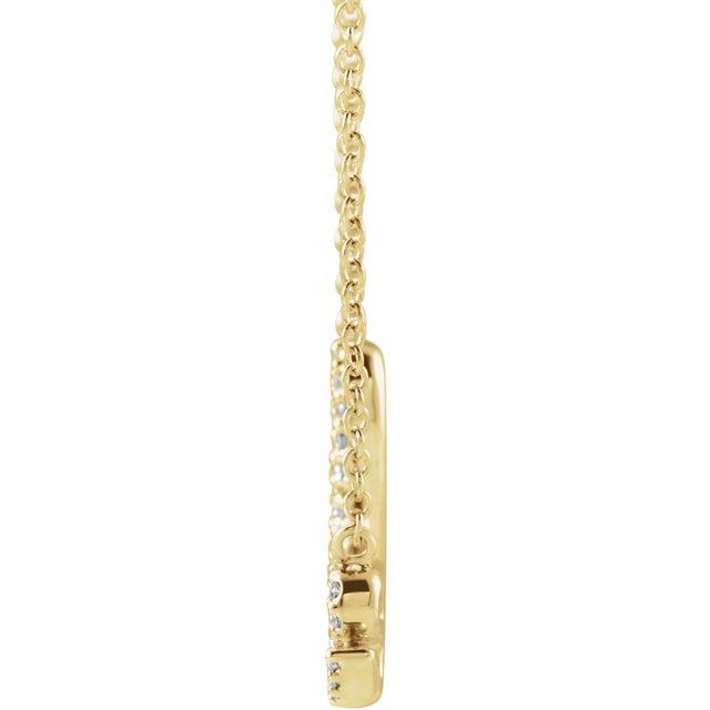 «Love»-halskjede i 14 kt gult gull med diamant, 0,17 ct totalt, 40,6 cm fra Smykke24