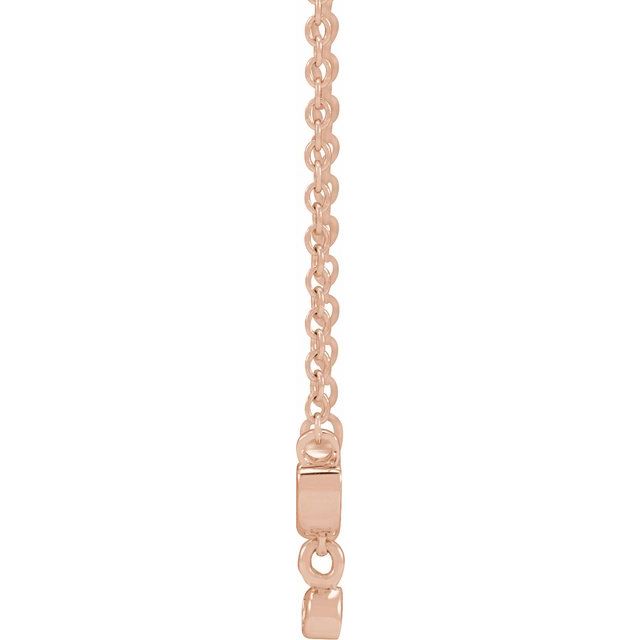«Mama»-halskjede i løkkeskrift i 14 kt roségull med diamant, 0,015 ct, 45,7 cm fra Smykke24