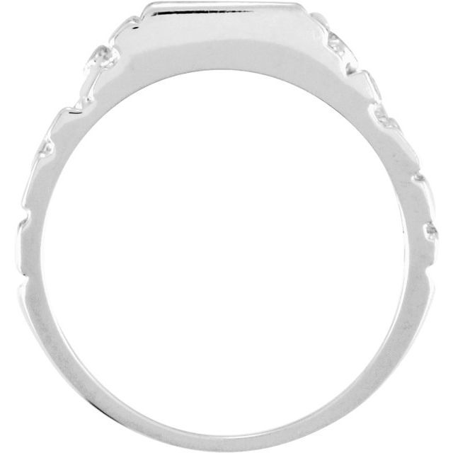 Firkantet signetring i 10 kt gult gull, 9 mm fra Smykke24