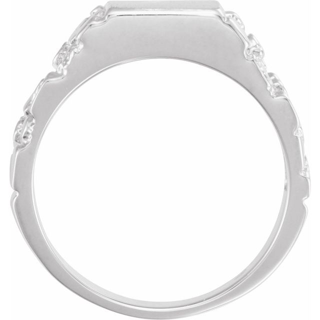 Firkantet signetring i 10 kt gult gull, 9 mm fra Smykke24