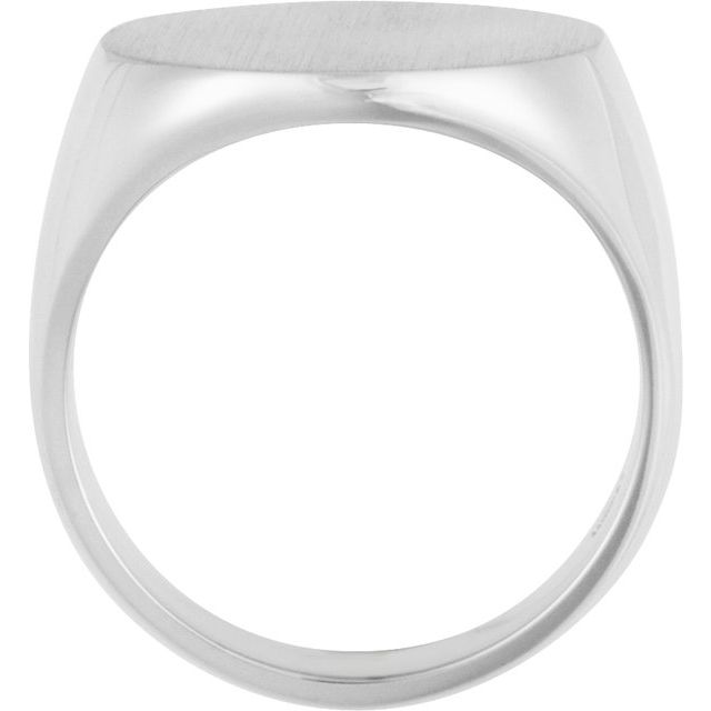 Rund signetring i 10 kt gult gull, 18 mm fra Smykke24