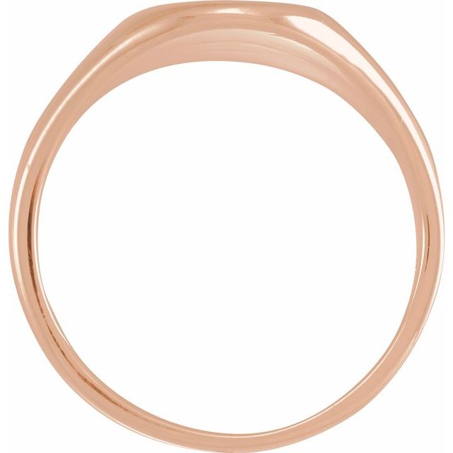 Oval signetring i 10 kt gult gull, 14,6 × 12,1 mm fra Smykke24