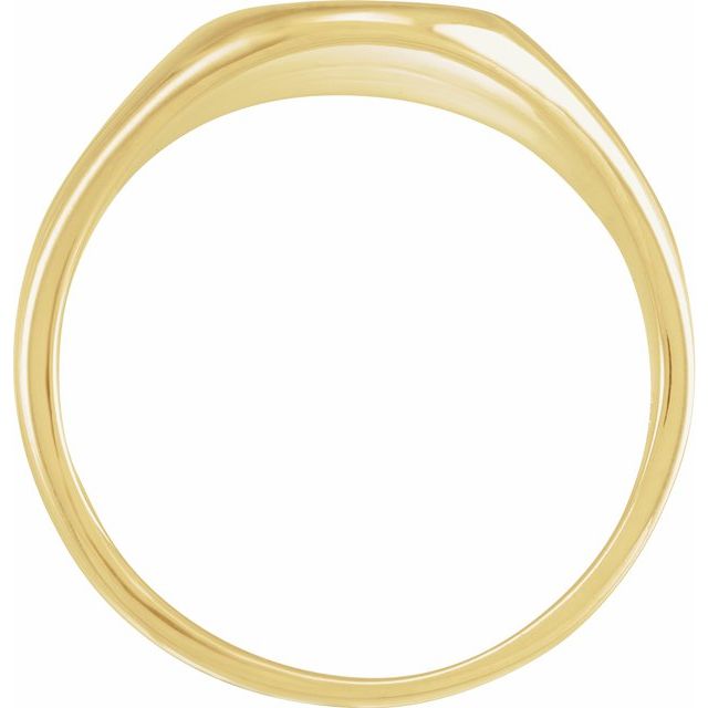Oval signetring i 10 kt gult gull, 14,6 × 12,1 mm fra Smykke24