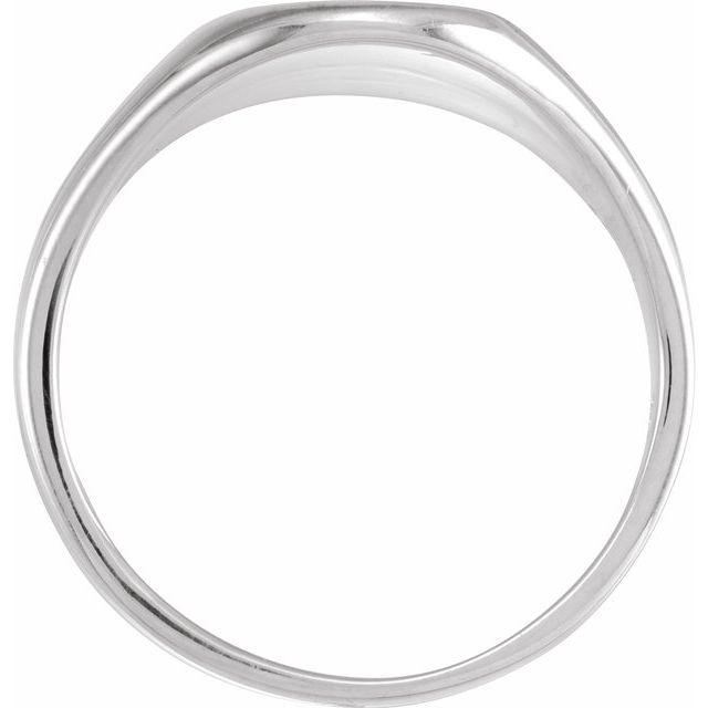 Oval signetring i 10 kt gult gull, 14,6 × 12,1 mm fra Smykke24