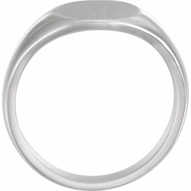 Oval signetring i 10 kt gult gull, 12,5 × 10,5 mm fra Smykke24
