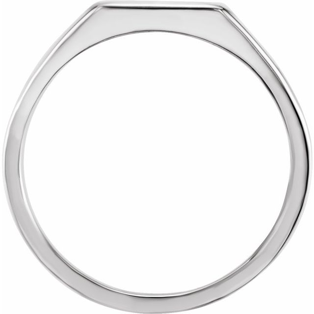 Rektangulær signetring i 10 kt gult gull, 12 × 10 mm fra Smykke24