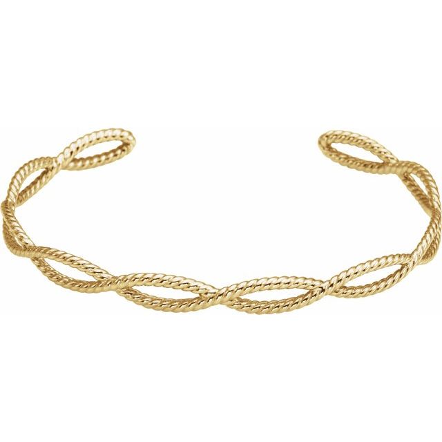 Åpent armbånd – 14K gult gull fra Smykke24