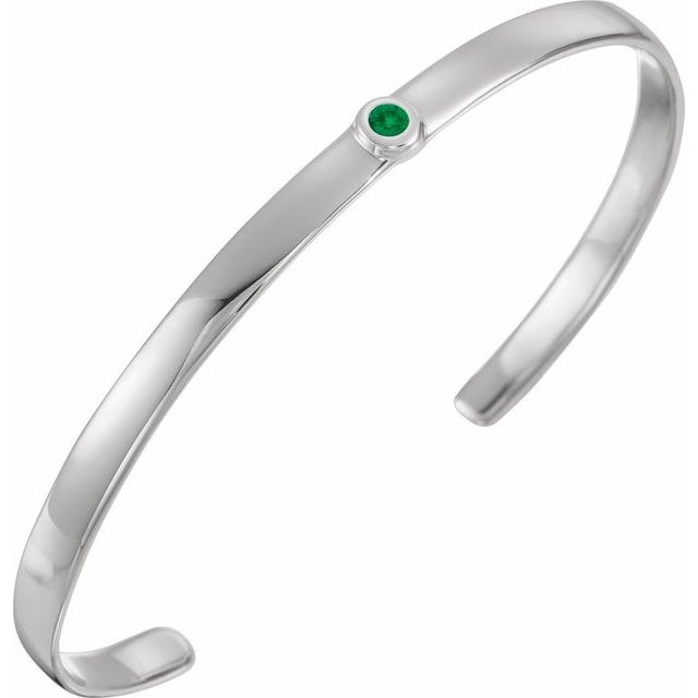 Åpent armbånd – 14K hvitt gull fra Smykke24