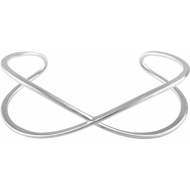 Åpent armbånd – 14K hvitt gull fra Smykke24