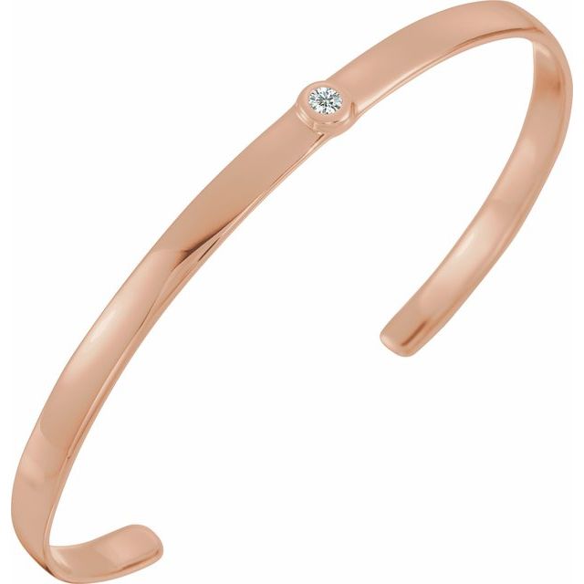 Åpent armbånd – 14K roségull fra Smykke24