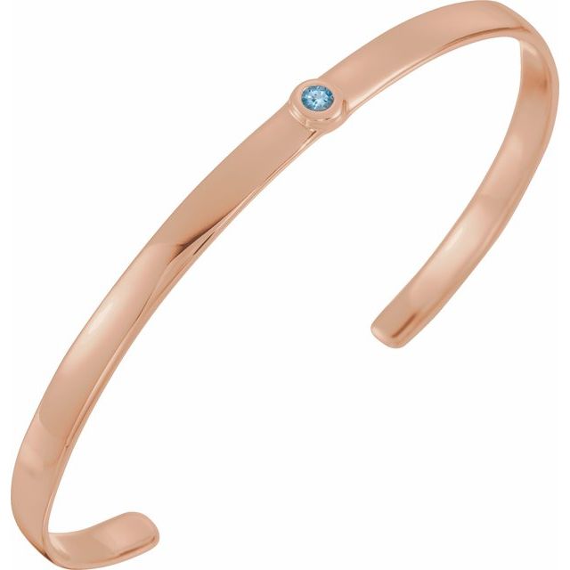 Åpent armbånd – 14K roségull fra Smykke24