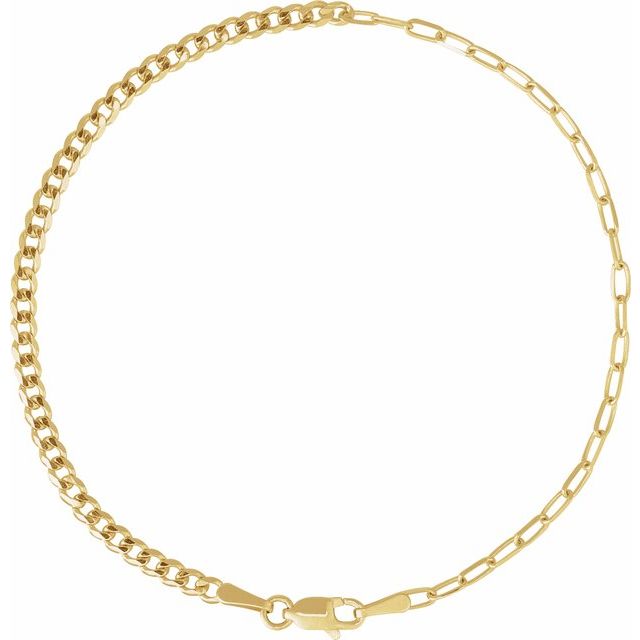 Armbånd med binderslenker – 14K gult gull fra Smykke24