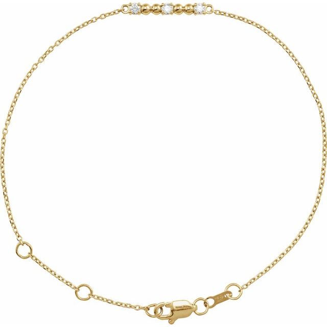 Armbånd med stav – 14K gult gull fra Smykke24