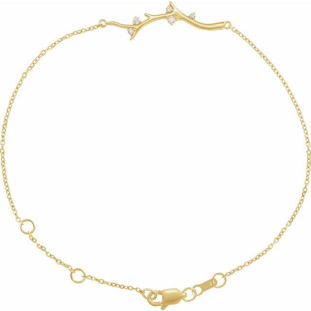 Armbånd med stav – 14K gult gull fra Smykke24