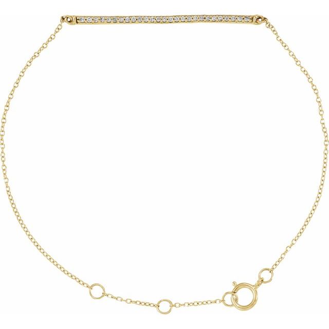 Armbånd med stav – 14K gult gull fra Smykke24