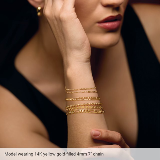 Panserarmbånd – 14K gult gull fra Smykke24