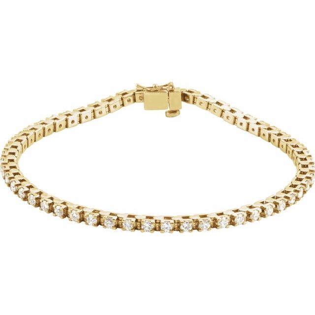 Tennisarmbånd – 14K gult gull fra Smykke24