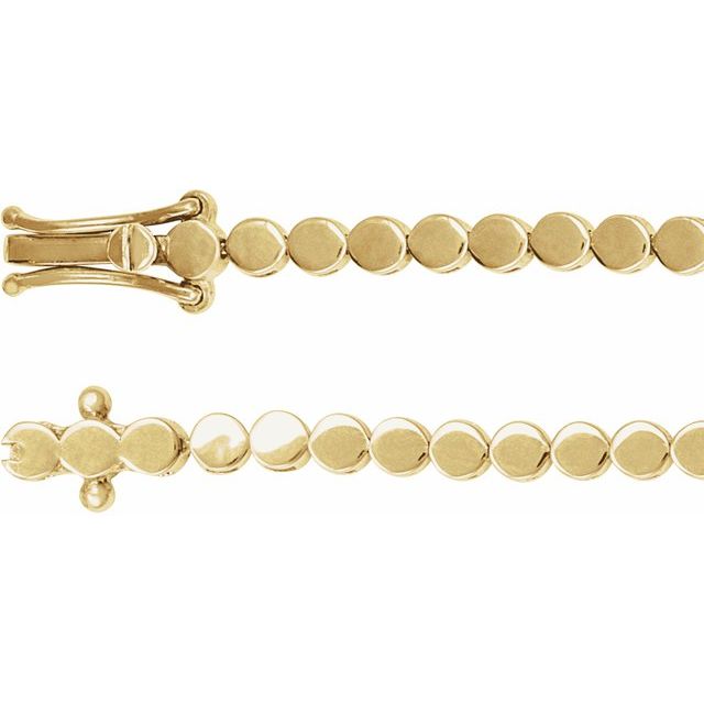 Tennisarmbånd – 14K gult gull fra Smykke24