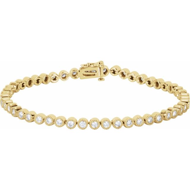 Tennisarmbånd – 14K gult gull fra Smykke24