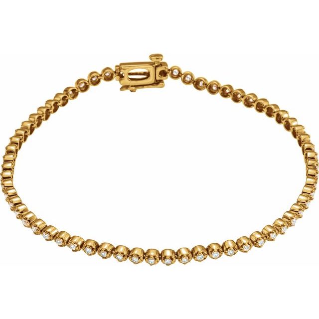 Tennisarmbånd – 14K gult gull fra Smykke24