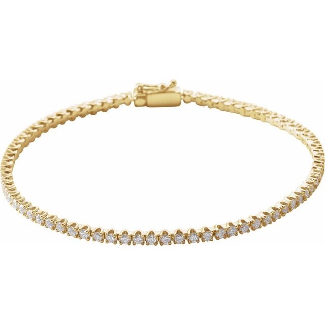 Tennisarmbånd – 14K gult gull fra Smykke24